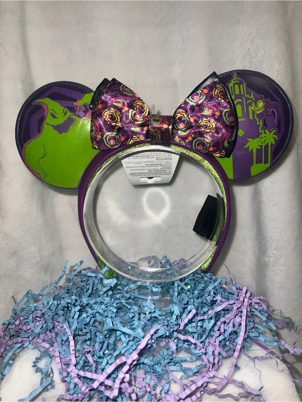 NWT! Disney Parks 2025 Oogie Boogie Bash Glow in the Dark Minnie Ears Headband